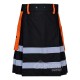 Black Orange Firefighter Utility Kilt | Reflective Tactical Cargo Black Orange Firefighter Utility Kilt | Reflective Tactical Cargo