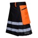 Black Orange Firefighter Utility Kilt | Reflective Tactical Cargo Black Orange Firefighter Utility Kilt | Reflective Tactical Cargo