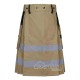 Khaki Cotton Fireman Utility Kilt | Reflective Tactical Cargo