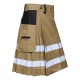 Khaki Cotton Fireman Utility Kilt | Reflective Tactical Cargo