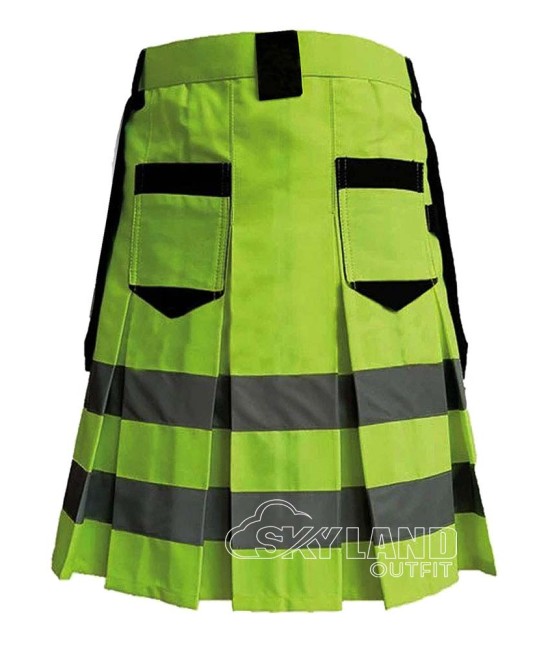 Lime Green Firefighter Utility Kilt | Tactical Work Kilts