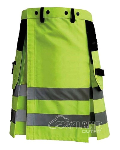 Lime Green Firefighter Utility Kilt | Tactical Work Kilts