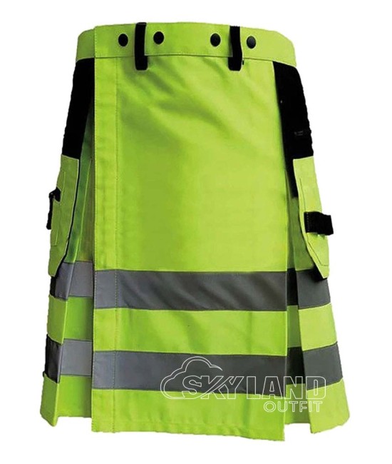 Lime Green Firefighter Utility Kilt | Tactical Work Kilts