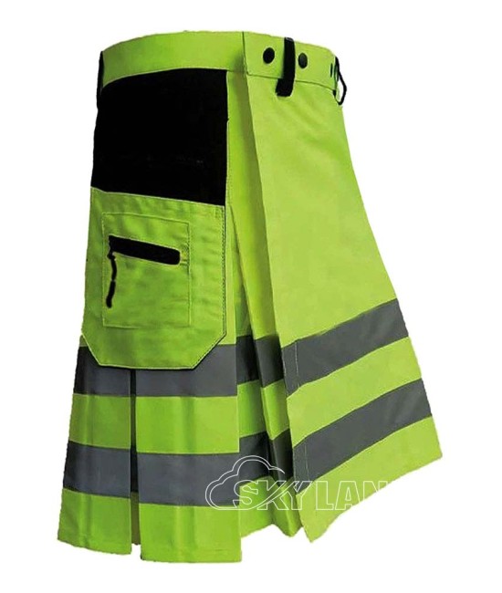 Lime Green Firefighter Utility Kilt | Tactical Work Kilts