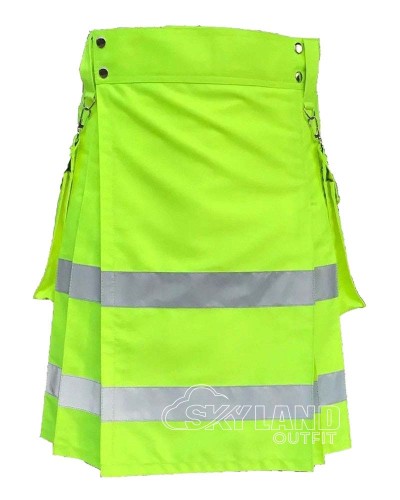 Neon Green Firefighter Utility Kilt | Tactical Work Kilts