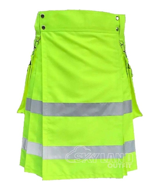 Neon Green Firefighter Utility Kilt | Tactical Work Kilts