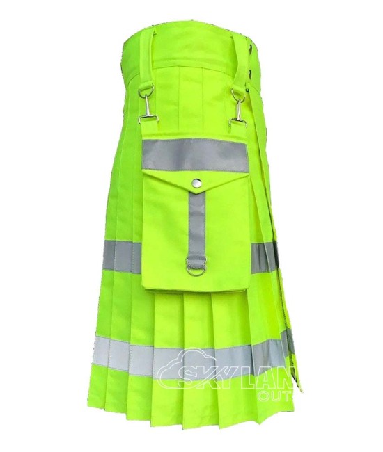 Neon Green Firefighter Utility Kilt | Tactical Work Kilts