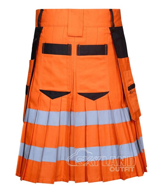 Orange Firefighter Utility Kilt | Tactical Work Kilts