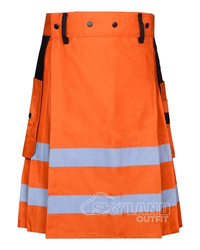 Orange Firefighter Utility Kilt | Tactical Work Kilts