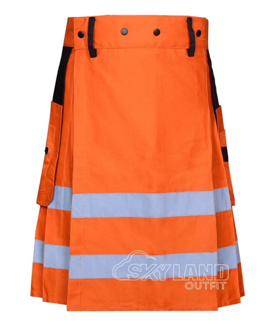 Orange Firefighter Utility Kilt | Tactical Work Kilts