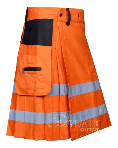 Orange Firefighter Utility Kilt | Tactical Work Kilts