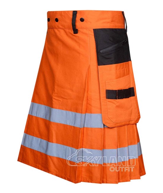Orange Firefighter Utility Kilt | Tactical Work Kilts