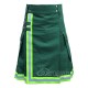 Solid Green Firefighter Utility Kilt | Heavy-Duty Cotton Work Kilts