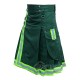 Solid Green Firefighter Utility Kilt | Heavy-Duty Cotton Work Kilts
