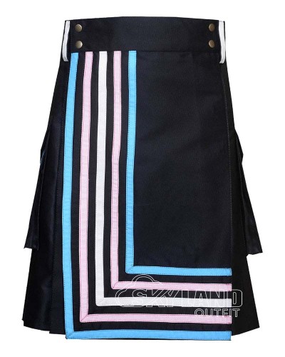 Trans Pride Kilt | Non-Binary Hybrid Utility Kilts