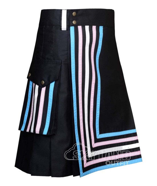 Trans Pride Kilt | Non-Binary Hybrid Utility Kilts