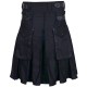 Hybrid Utility Kilts - Black Cotton & Black Watch Tartan Kilts