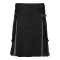 Hybrid Utility Kilts - Black Cotton & Black Watch Weathered Kilt