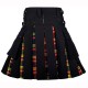 Hybrid Utility Kilts - Black Cotton & Buchanan Tartan Kilt