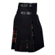 Hybrid Utility Kilts - Black Cotton & Buchanan Tartan Kilt