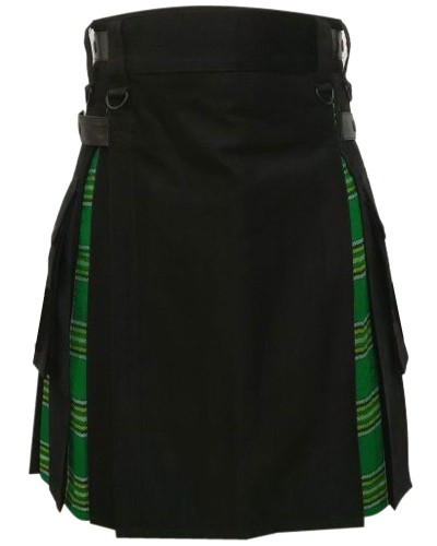 Hybrid Utility Kilts - Black Cotton & Irish Heritage Kilt
