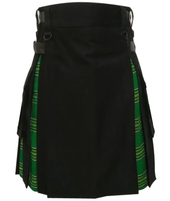 Hybrid Utility Kilts - Black Cotton & Irish Heritage Kilt Hybrid Utility Kilts - Black Cotton & Irish Heritage Kilt