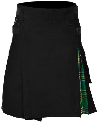 Hybrid Utility Kilts - Black Cotton & Irish Heritage Kilt