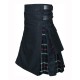 Hybrid Utility Kilts - Black Cotton & MacKenzie Tartan Kilt Hybrid Utility Kilts - Black Cotton & MacKenzie Tartan Kilt