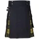 Hybrid Utility Kilts - Black Cotton & MacLeod of Lewis Kilt Hybrid Utility Kilts - Black Cotton & MacLeod of Lewis Kilt