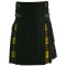 Hybrid Utility Kilts - Black Cotton & MacLeod of Lewis Tartan Kilt