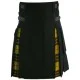 Hybrid Utility Kilts - Black Cotton & MacLeod of Lewis Tartan Kilt Hybrid Utility Kilts - Black Cotton & MacLeod of Lewis Tartan Kilt