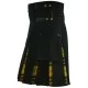Hybrid Utility Kilts - Black Cotton & MacLeod of Lewis Tartan Kilt Hybrid Utility Kilts - Black Cotton & MacLeod of Lewis Tartan Kilt