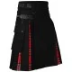 Hybrid Utility Kilts - Black Cotton & Royal Stewart Tartan Kilt Hybrid Utility Kilts - Black Cotton & Royal Stewart Tartan Kilt