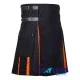 Hybrid Utility Kilts - Black Cotton & Saffron Tartan Scottish Kilt Hybrid Utility Kilts - Black Cotton & Saffron Tartan Scottish Kilt