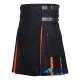 Hybrid Utility Kilts - Black Cotton & Saffron Tartan Scottish Kilt Hybrid Utility Kilts - Black Cotton & Saffron Tartan Scottish Kilt