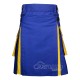 Blue & Yellow Cotton Hybrid Utility Kilt | Casual Work | Skyland