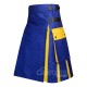Blue & Yellow Cotton Hybrid Utility Kilt | Casual Work | Skyland