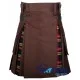 Hybrid Utility Kilts - Brown Cotton & Buchanan Tartan Kilt Hybrid Utility Kilts - Brown Cotton & Buchanan Tartan Kilt