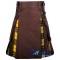 Hybrid Utility Kilts - Brown Cotton & MacLeod of Lewis Tartan Kilt