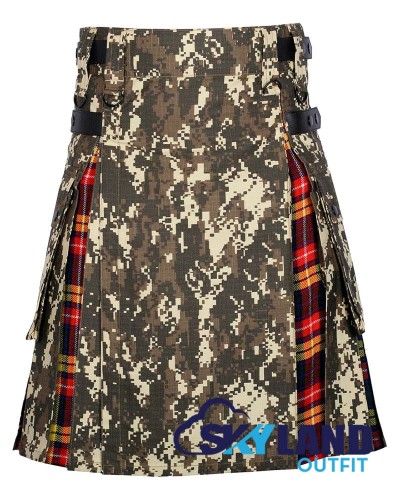 Hybrid Utility Kilts - Digital Camo & Buchanan Tartan Kilt Hybrid Utility Kilts - Digital Camo & Buchanan Tartan Kilt