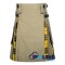 Hybrid Utility Kilts - Khaki Cotton & MacLeod of Lewis Tartan Kilt