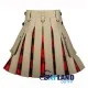 Hybrid Utility Kilts - Khaki Cotton & Scottish Rose Tartan Kilt Hybrid Utility Kilts - Khaki Cotton & Scottish Rose Tartan Kilt