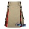 Hybrid Utility Kilts - Khaki Cotton & Scottish Rose Tartan Kilt