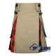 Hybrid Utility Kilts - Khaki Cotton & Scottish Rose Tartan Kilt Hybrid Utility Kilts - Khaki Cotton & Scottish Rose Tartan Kilt