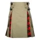 Hybrid Utility Kilts - Khaki Cotton & Wallace Tartan Kilt Hybrid Utility Kilts - Khaki Cotton & Wallace Tartan Kilt