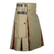 Hybrid Utility Kilts - Khaki Cotton & Wallace Tartan Kilt Hybrid Utility Kilts - Khaki Cotton & Wallace Tartan Kilt