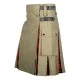Hybrid Utility Kilts - Khaki Cotton & Wallace Tartan Kilt Hybrid Utility Kilts - Khaki Cotton & Wallace Tartan Kilt