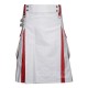 LGBTQ Pride Rainbow White Cotton Utility Kilt – Cargo Kilts