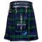 Scottish Black watch tartan modern utility kilt, detachable pocket