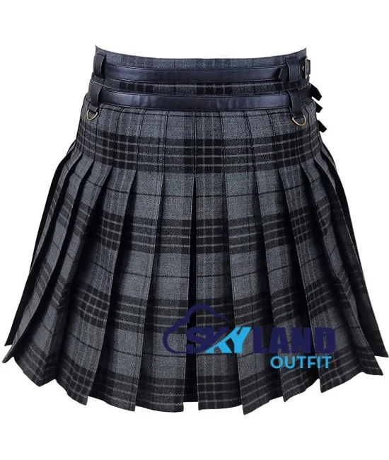 Scottish Grey watch tartan modern utility kilt detachable pocket Scottish Grey watch tartan modern utility kilt detachable pocket